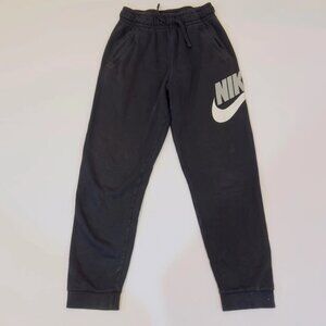 Nike Youth Large Black Cotton Jogger Sweatpants Athletic Lounge Fits Men’s Small